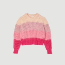 Flash Sale ???? Sandro Chunky Knit Sweater Pink ???? -Sandro Shop Sandro SFPPU01734 60 V P