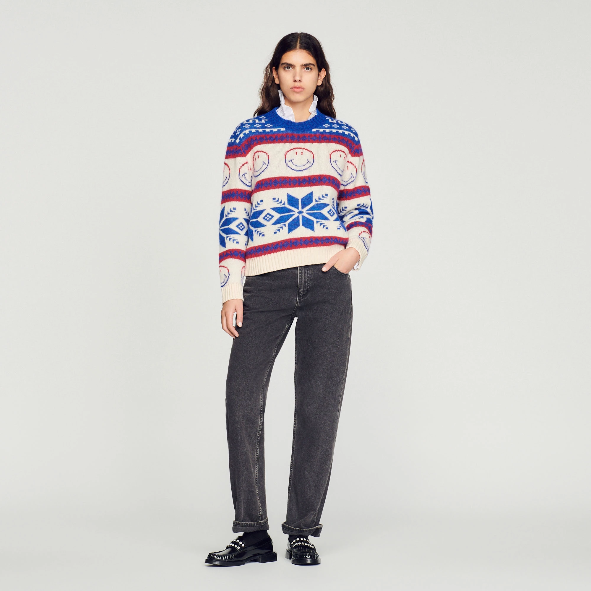 Coupon ???? Sandro Smiley© Sweater Ecru ???? 2 Coupon ???? Sandro Smiley© Sweater Ecru ???? - Image 2