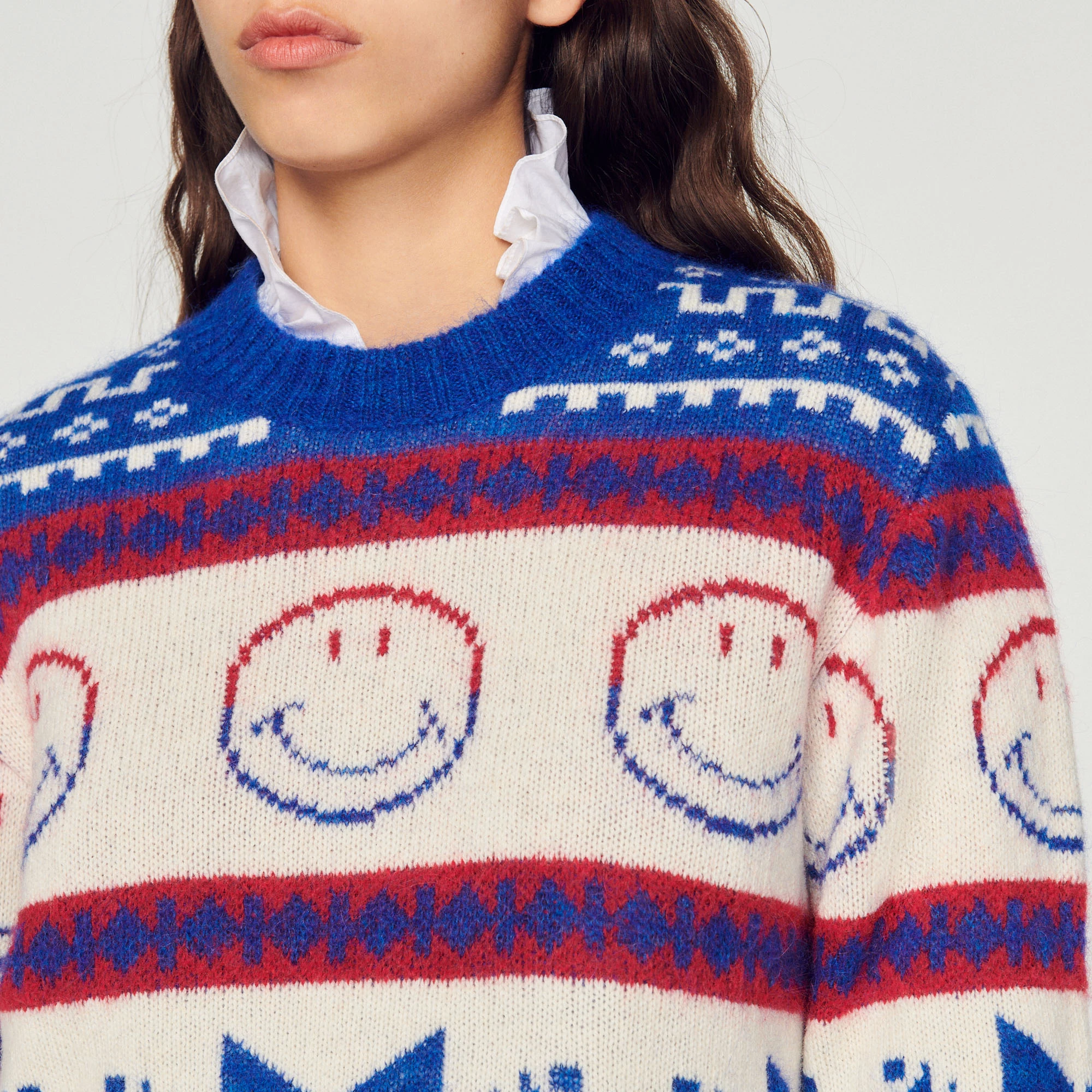 Coupon ???? Sandro Smiley© Sweater Ecru ???? 3 Coupon ???? Sandro Smiley© Sweater Ecru ???? - Image 3