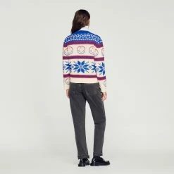 Coupon ???? Sandro Smiley© Sweater Ecru ???? 11 Coupon ???? Sandro Smiley© Sweater Ecru ???? -Sandro Shop Sandro SFPPU01807 11 V 5