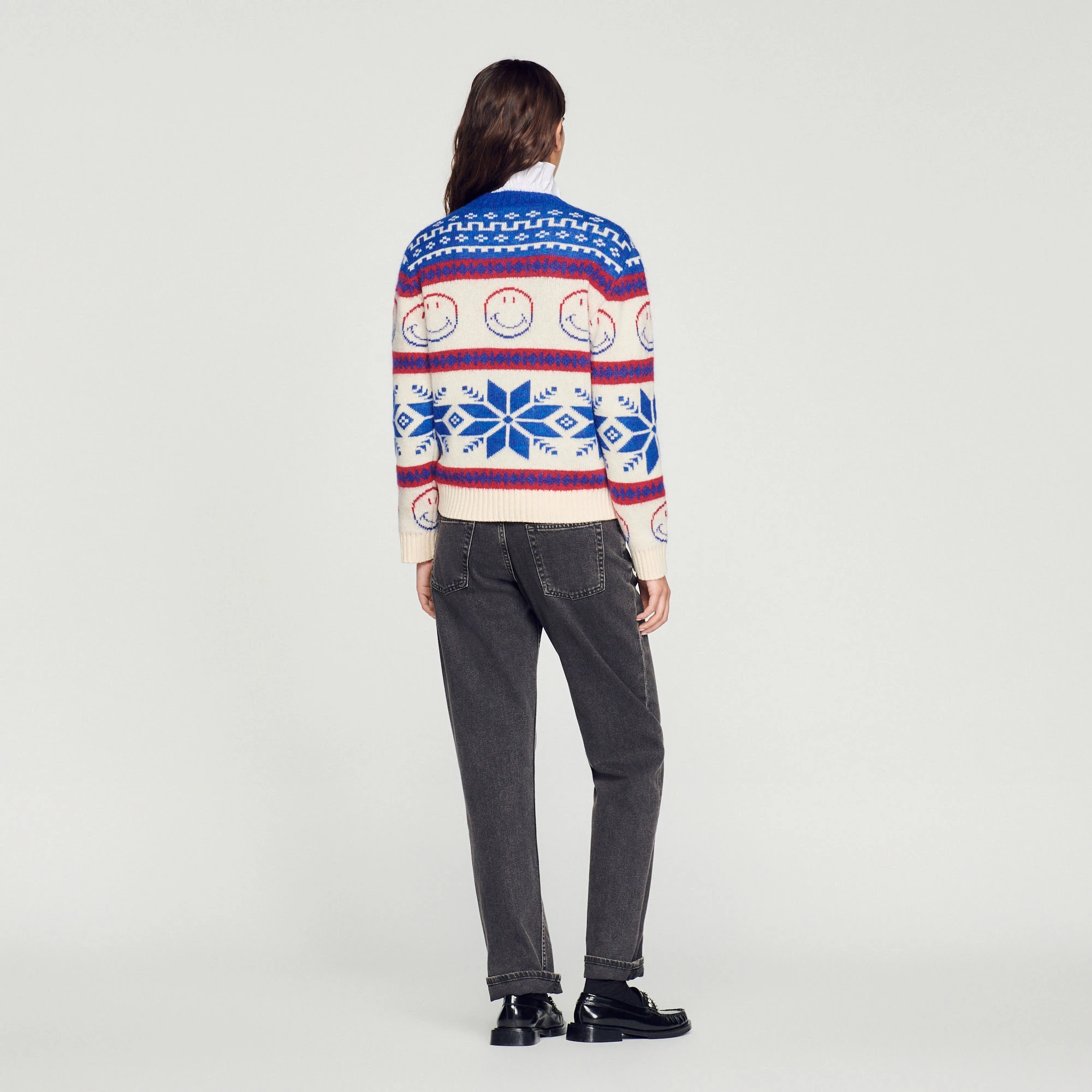 Coupon ???? Sandro Smiley© Sweater Ecru ???? 5 Coupon ???? Sandro Smiley© Sweater Ecru ???? - Image 5