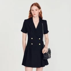 Best reviews of ✨ Sandro Short Tweed ???? Coat ???? Dress Black ????