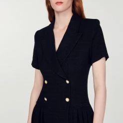 Best reviews of ✨ Sandro Short Tweed ???? Coat ???? Dress Black ???? -Sandro Shop Sandro SFPRO01234 20 V 3