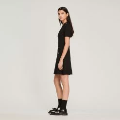 Deals ???? Sandro Short Knitted ???? Dress Black ???? -Sandro Shop Sandro SFPRO02127 20 V 6