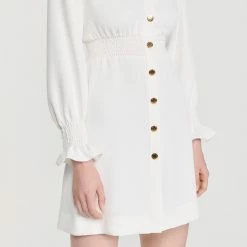 Deals ???? Sandro Robe Courte à Boutons Pressions White ???? 9 Deals ???? Sandro Robe Courte à Boutons Pressions White ???? -Sandro Shop Sandro SFPRO02388 10 V 3