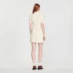 Hot Sale ❤️ Sandro Tweed Zip ???? Dress Ecru ???? 11 Hot Sale ❤️ Sandro Tweed Zip ???? Dress Ecru ???? -Sandro Shop Sandro SFPRO02483 11 V 5