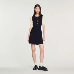 New ???? Sandro Short Knitted ???? Dress Black ????