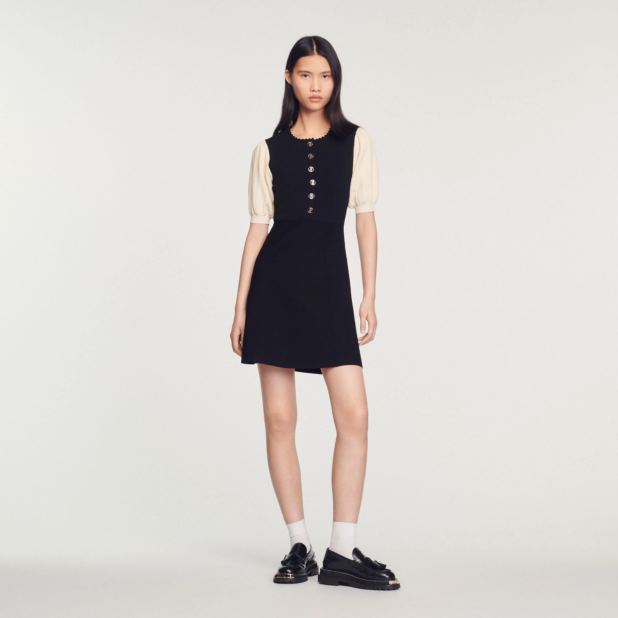 New ???? Sandro Short Knitted ???? Dress Black ???? 1 New ???? Sandro Short Knitted ???? Dress Black ????