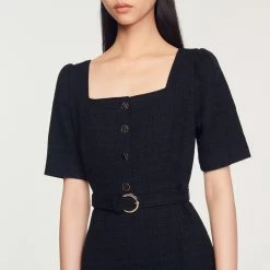 Best deal ❤️ Sandro Short Tweed ???? Dress Black ⭐ -Sandro Shop Sandro SFPRO02554 20 V 3