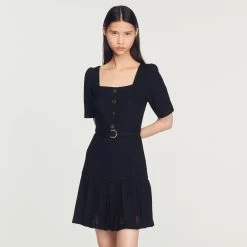 Best deal ❤️ Sandro Short Tweed ???? Dress Black ⭐ -Sandro Shop Sandro SFPRO02554 20 V 4