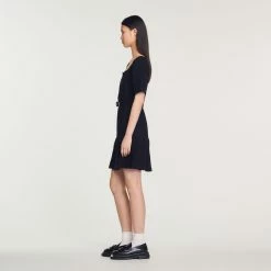 Best deal ❤️ Sandro Short Tweed ???? Dress Black ⭐ -Sandro Shop Sandro SFPRO02554 20 V 6