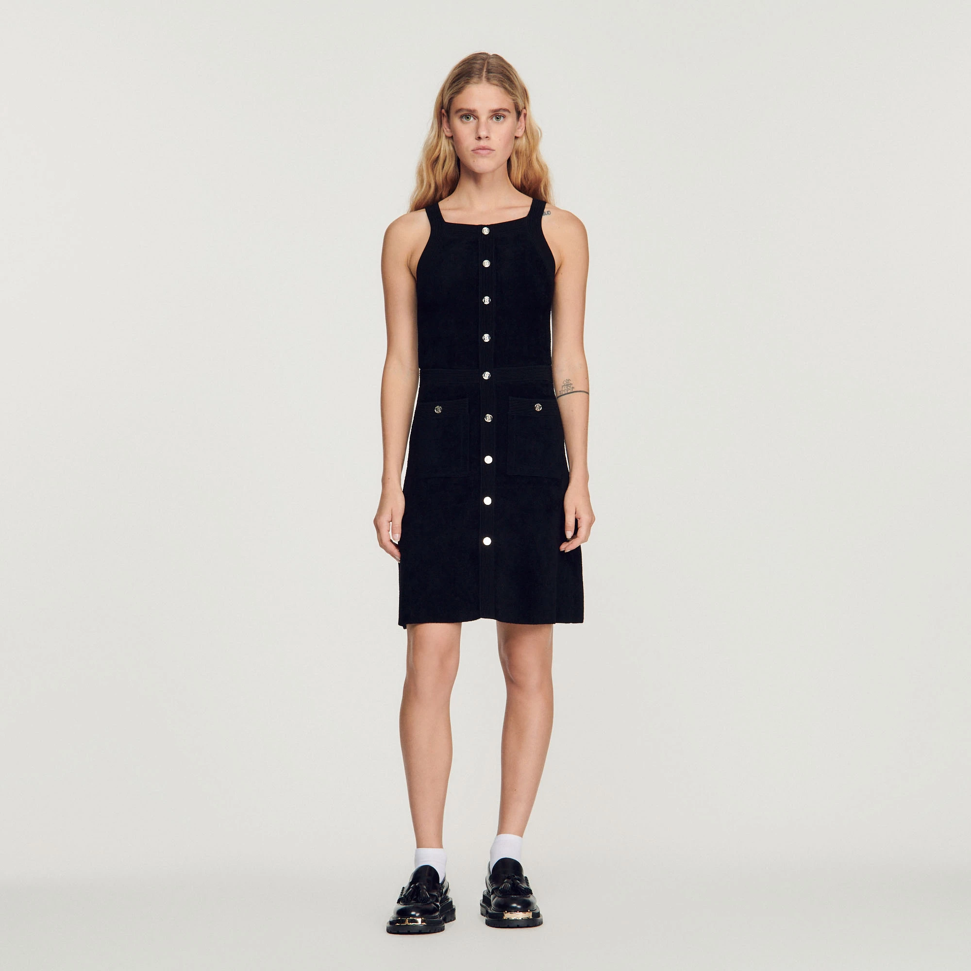 Cheapest ???? Sandro Sleeveless Velvet-effect ???? Dress Black ⭐ 2 Cheapest ???? Sandro Sleeveless Velvet-effect ???? Dress Black ⭐ - Image 2