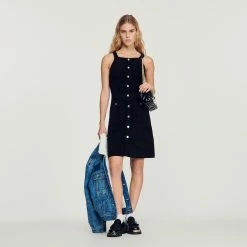 Cheapest ???? Sandro Sleeveless Velvet-effect ???? Dress Black ⭐ 10 Cheapest ???? Sandro Sleeveless Velvet-effect ???? Dress Black ⭐ -Sandro Shop Sandro SFPRO02668 20 V 4