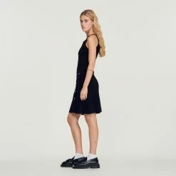 Cheapest ???? Sandro Sleeveless Velvet-effect ???? Dress Black ⭐ 12 Cheapest ???? Sandro Sleeveless Velvet-effect ???? Dress Black ⭐ -Sandro Shop Sandro SFPRO02668 20 V 6
