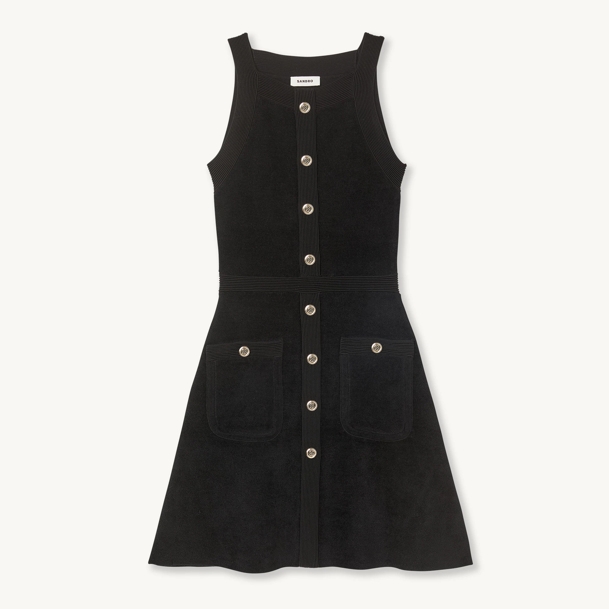 Cheapest ???? Sandro Sleeveless Velvet-effect ???? Dress Black ⭐ 7 Cheapest ???? Sandro Sleeveless Velvet-effect ???? Dress Black ⭐ - Image 7