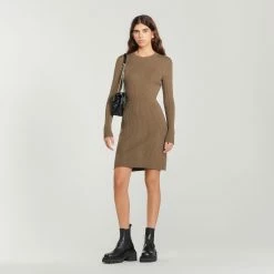 Wholesale ✔️ Sandro Ribbed Knit ???? Dress Olive Green ✨ 10 Wholesale ✔️ Sandro Ribbed Knit ???? Dress Olive Green ✨ -Sandro Shop Sandro SFPRO02670 84 V 4