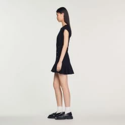 Best reviews of ???? Sandro Asymmetric Tweed ???? Dress Black ✨ -Sandro Shop Sandro SFPRO02682 20 V 6