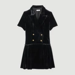 Best Pirce ⭐ Sandro Short Velvet ???? Dress Black ???? 13 Best Pirce ⭐ Sandro Short Velvet ???? Dress Black ???? -Sandro Shop Sandro SFPRO02696 20 V P