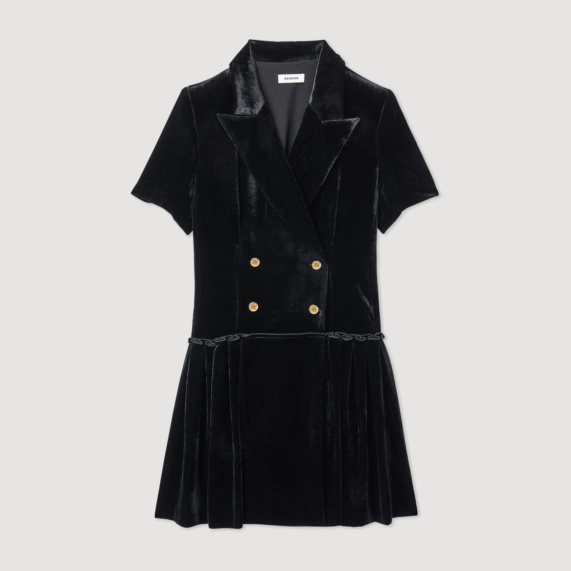 Best Pirce ⭐ Sandro Short Velvet ???? Dress Black ???? 7 Best Pirce ⭐ Sandro Short Velvet ???? Dress Black ???? - Image 7