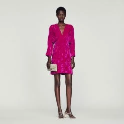 Best deal ???? Sandro Short Crushed Velvet ???? Dress Purple ????