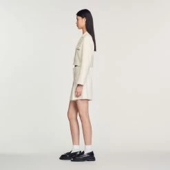 Brand new ???? Sandro Tweed High-waisted Shorts Ecru ???? 11 Brand new ???? Sandro Tweed High-waisted Shorts Ecru ???? -Sandro Shop Sandro SFPSH00280 11 V 5