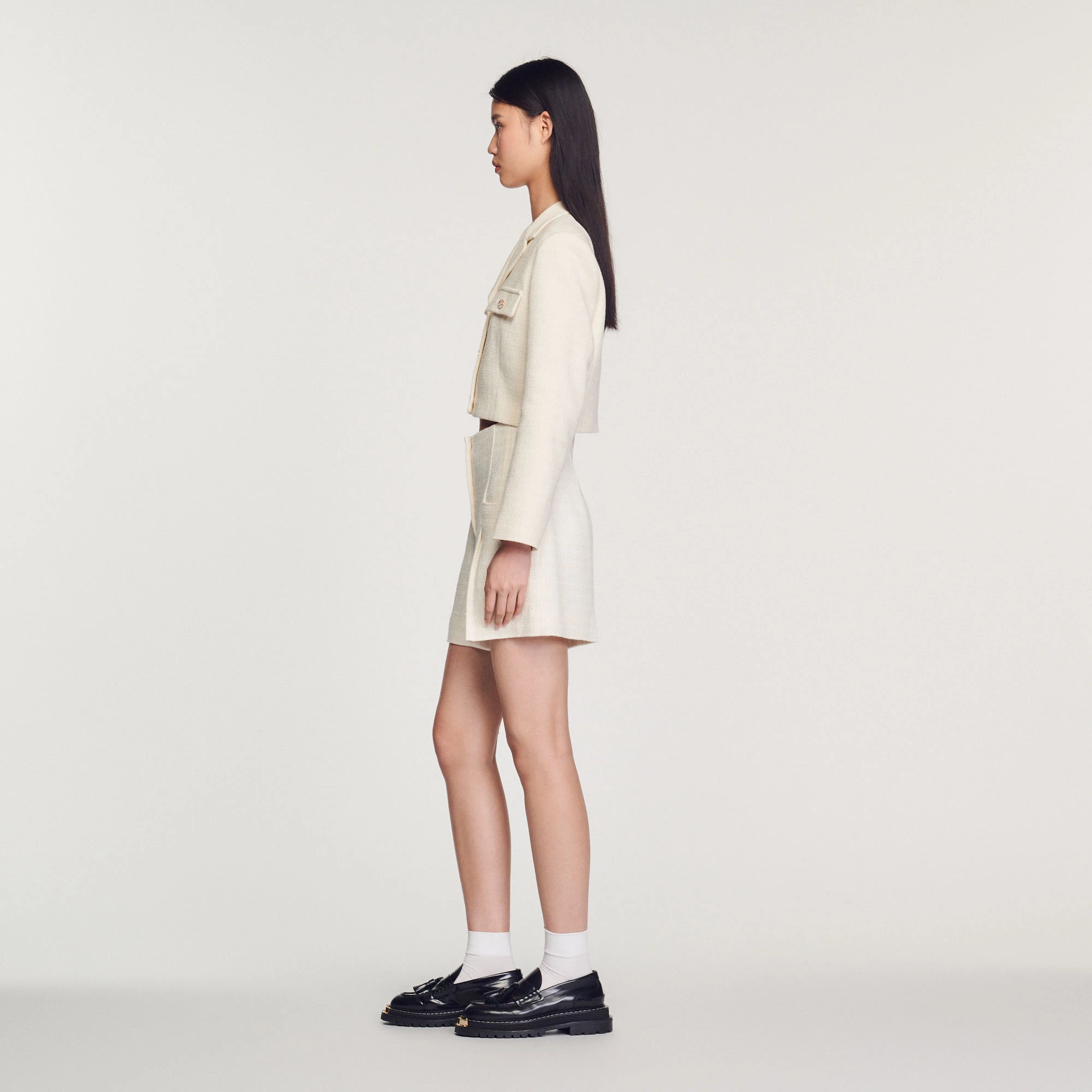 Brand new ???? Sandro Tweed High-waisted Shorts Ecru ???? 5 Brand new ???? Sandro Tweed High-waisted Shorts Ecru ???? - Image 5