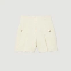 Brand new ???? Sandro Tweed High-waisted Shorts Ecru ???? 13 Brand new ???? Sandro Tweed High-waisted Shorts Ecru ???? -Sandro Shop Sandro SFPSH00280 11 V P