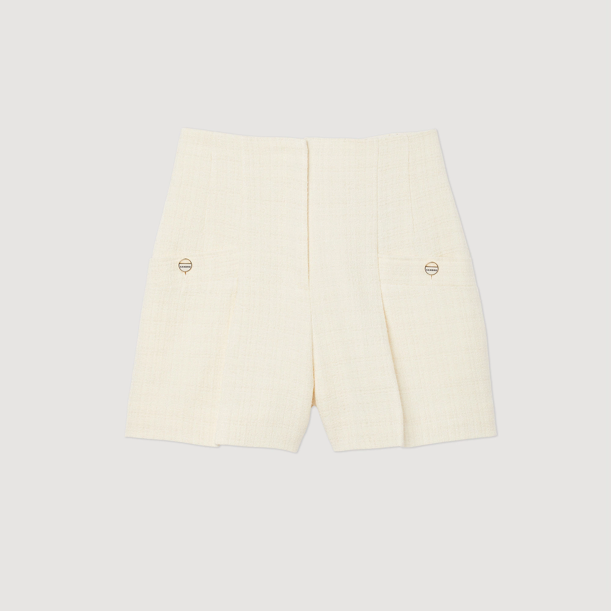 Brand new ???? Sandro Tweed High-waisted Shorts Ecru ???? 7 Brand new ???? Sandro Tweed High-waisted Shorts Ecru ???? - Image 7