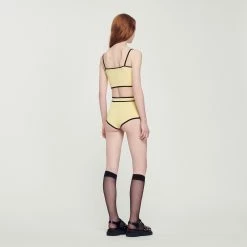 Coupon ???? Sandro Knitted Briefs Yellow ✔️ -Sandro Shop Sandro SFPSH00301 50 V 5