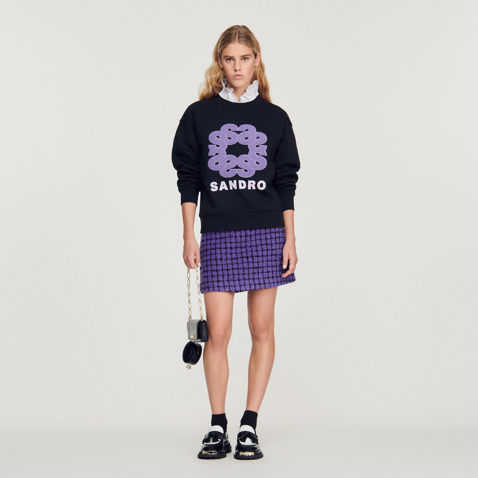 Budget ???? Sweatshirt With Contrasting Sandro Motif Black ???? 4 Budget ???? Sweatshirt With Contrasting Sandro Motif Black ???? - Image 4