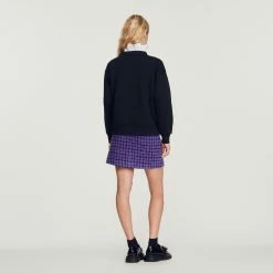 Budget ???? Sweatshirt With Contrasting Sandro Motif Black ???? 11 Budget ???? Sweatshirt With Contrasting Sandro Motif Black ???? -Sandro Shop Sandro SFPSW00506 20 V 5