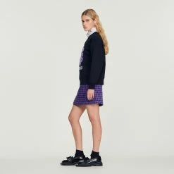 Budget ???? Sweatshirt With Contrasting Sandro Motif Black ???? 12 Budget ???? Sweatshirt With Contrasting Sandro Motif Black ???? -Sandro Shop Sandro SFPSW00506 20 V 6