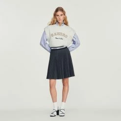 Hot Sale ❤️ Sandro Detachable Collar Sweatshirt Mocked Grey ???? 10 Hot Sale ❤️ Sandro Detachable Collar Sweatshirt Mocked Grey ???? -Sandro Shop Sandro SFPSW00514 21 V 4