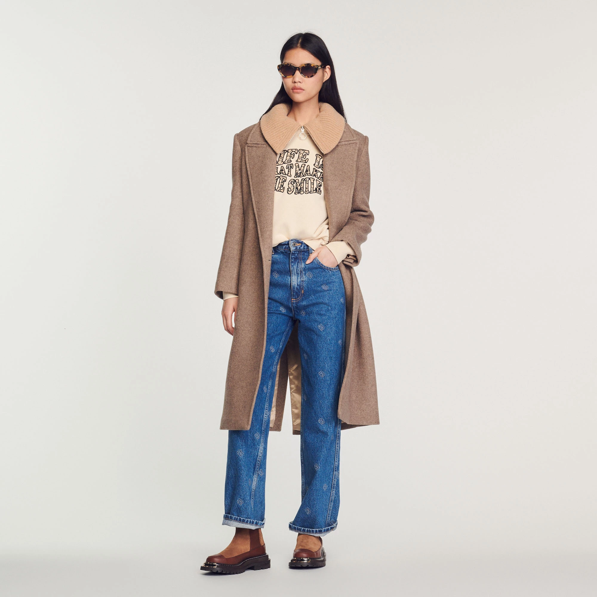 Coupon ???? Sandro Life Is What Makes Me Smile Sweatshirt Beige ???? 4 Coupon ???? Sandro Life Is What Makes Me Smile Sweatshirt Beige ???? - Image 4