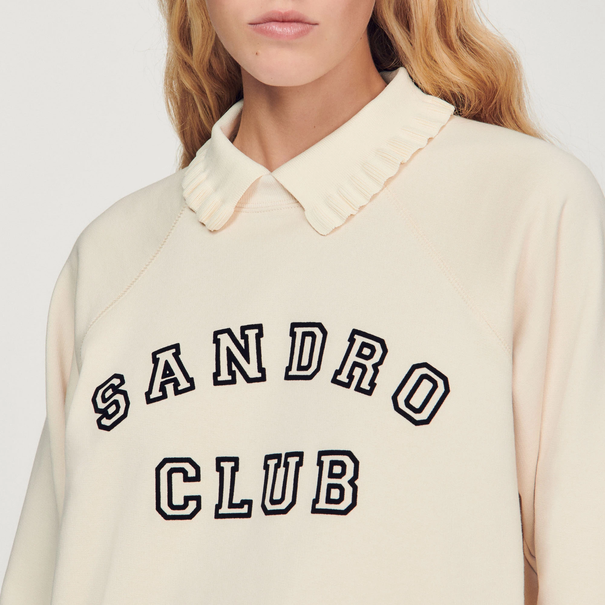 Top 10 ???? Sandro Oversized Sweatshirt With ???? Shirt Collar Beige ✨ 3 Top 10 ???? Sandro Oversized Sweatshirt With ???? Shirt Collar Beige ✨ - Image 3