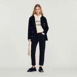 Top 10 ???? Sandro Oversized Sweatshirt With ???? Shirt Collar Beige ✨ 10 Top 10 ???? Sandro Oversized Sweatshirt With ???? Shirt Collar Beige ✨ -Sandro Shop Sandro SFPSW00516 16 V 4