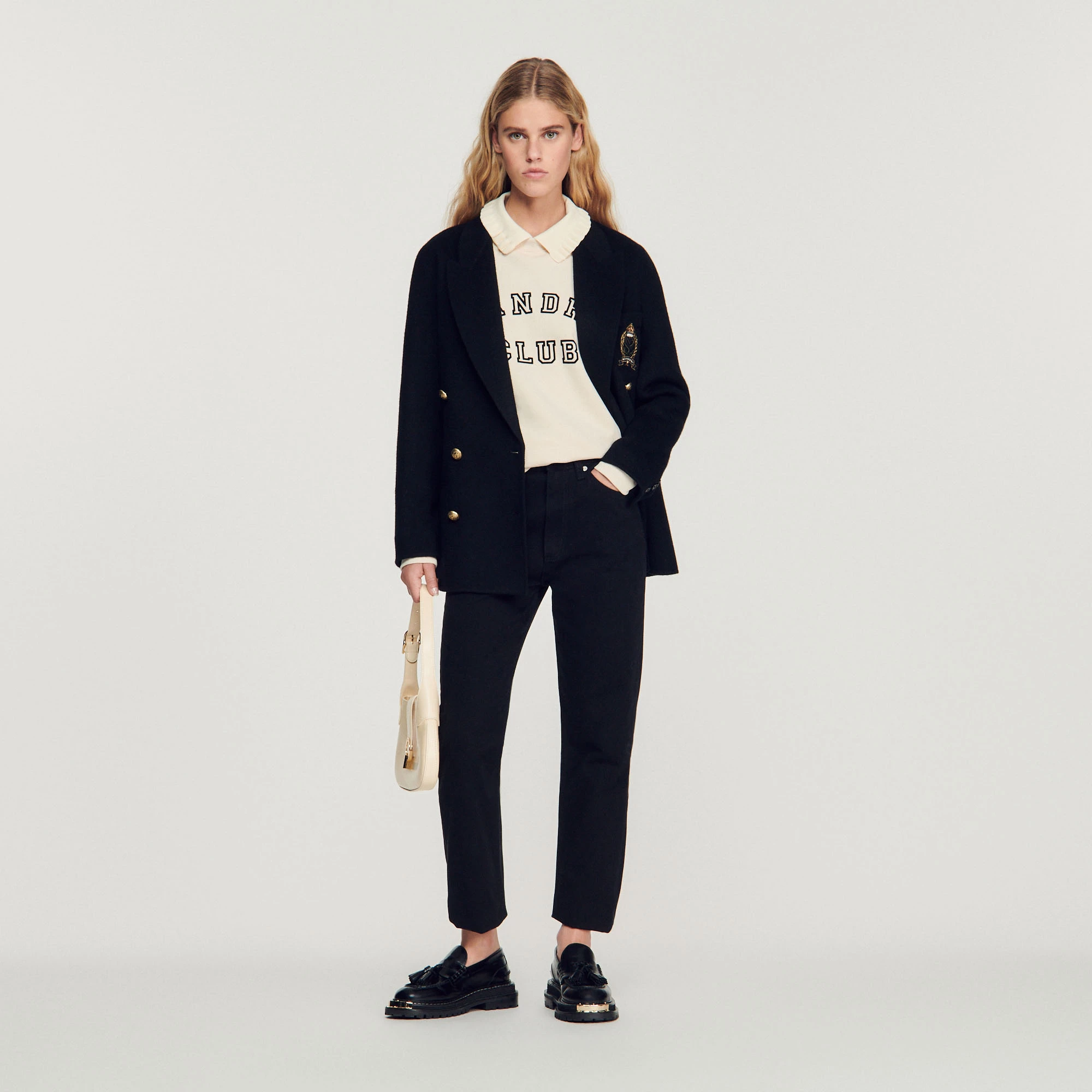 Top 10 ???? Sandro Oversized Sweatshirt With ???? Shirt Collar Beige ✨ 4 Top 10 ???? Sandro Oversized Sweatshirt With ???? Shirt Collar Beige ✨ - Image 4