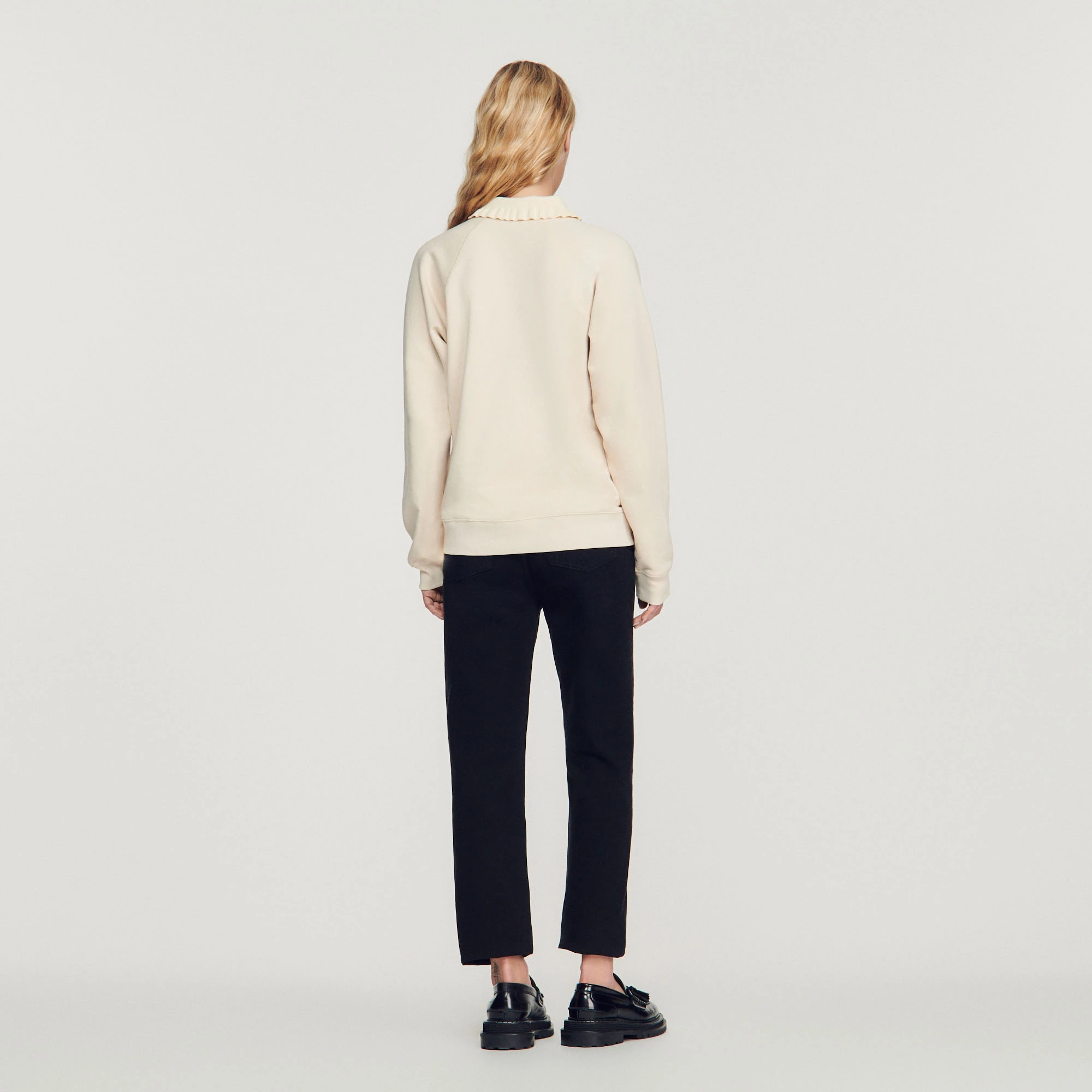 Top 10 ???? Sandro Oversized Sweatshirt With ???? Shirt Collar Beige ✨ 5 Top 10 ???? Sandro Oversized Sweatshirt With ???? Shirt Collar Beige ✨ - Image 5