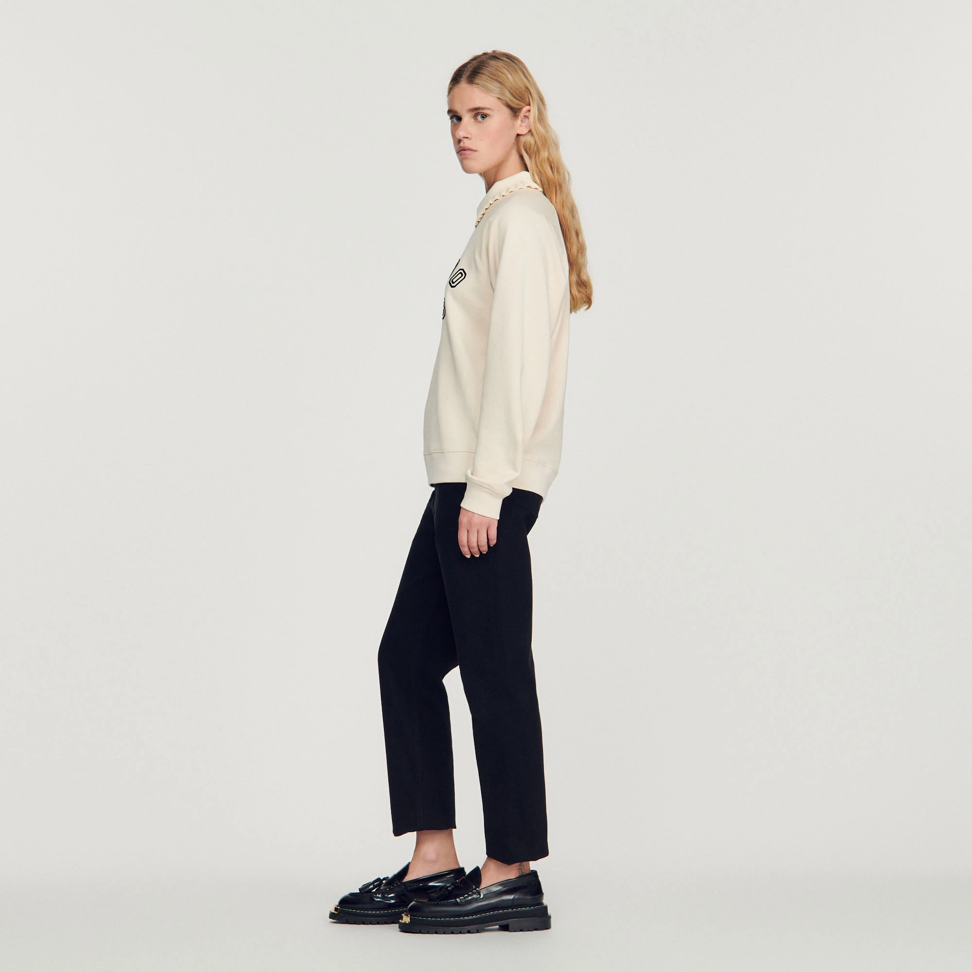 Top 10 ???? Sandro Oversized Sweatshirt With ???? Shirt Collar Beige ✨ 6 Top 10 ???? Sandro Oversized Sweatshirt With ???? Shirt Collar Beige ✨ - Image 6