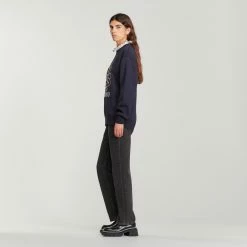 Flash Sale ???? Sandro Sweatshirt With Contrasting Neck Midnight Blue ???? 12 Flash Sale ???? Sandro Sweatshirt With Contrasting Neck Midnight Blue ???? -Sandro Shop Sandro SFPSW00550 474 V 6