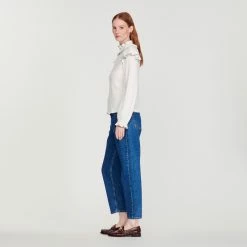 Coupon ???? Sandro Knitted T-shirt With Ruffle Ecru ???? 12 Coupon ???? Sandro Knitted T-shirt With Ruffle Ecru ???? -Sandro Shop Sandro SFPTS00934 11 V 6