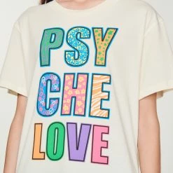Coupon ???? Sandro PSYCHE LOVE T-shirt Ecru ???? 9 Coupon ???? Sandro PSYCHE LOVE T-shirt Ecru ???? -Sandro Shop Sandro SFPTS01073 11 V 3