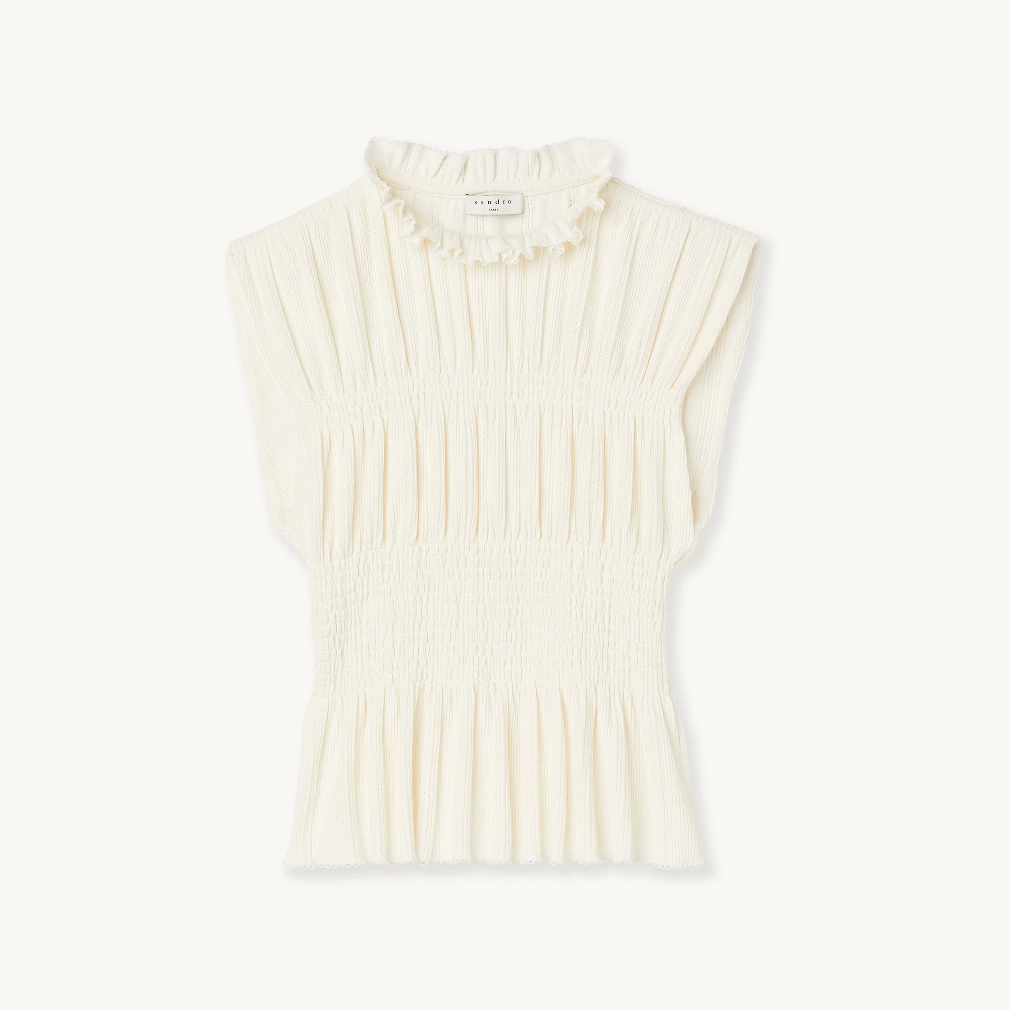 Brand new ???? Sandro Smocked Top Ecru ???? 7 Brand new ???? Sandro Smocked Top Ecru ???? - Image 7