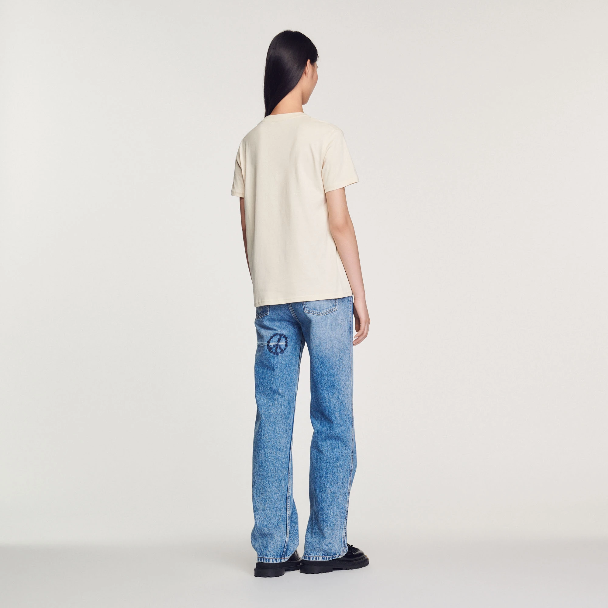 Discount ???? Sandro We Are The New Hippies T-shirt Ecru ???? 5 Discount ???? Sandro We Are The New Hippies T-shirt Ecru ???? - Image 5