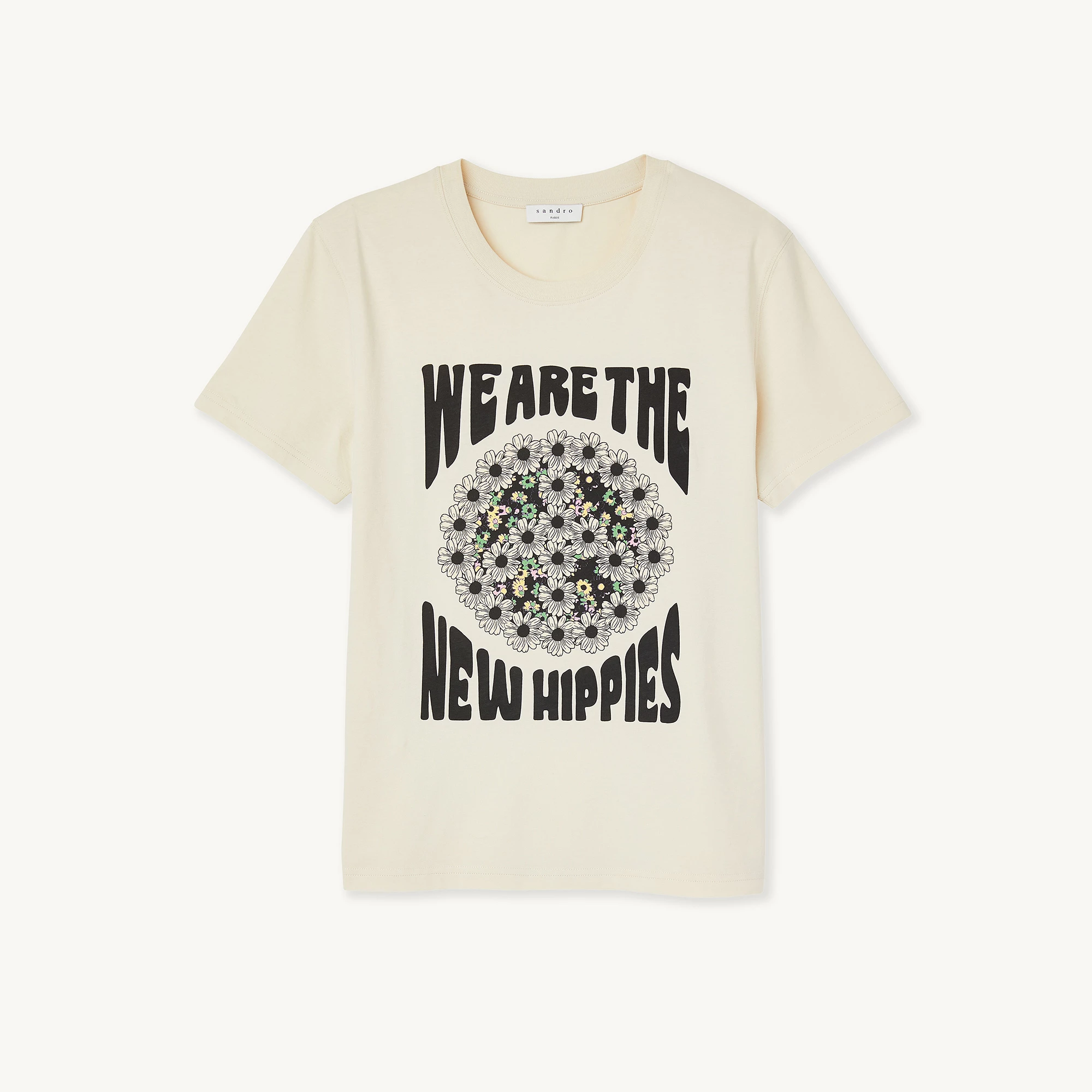Discount ???? Sandro We Are The New Hippies T-shirt Ecru ???? 7 Discount ???? Sandro We Are The New Hippies T-shirt Ecru ???? - Image 7