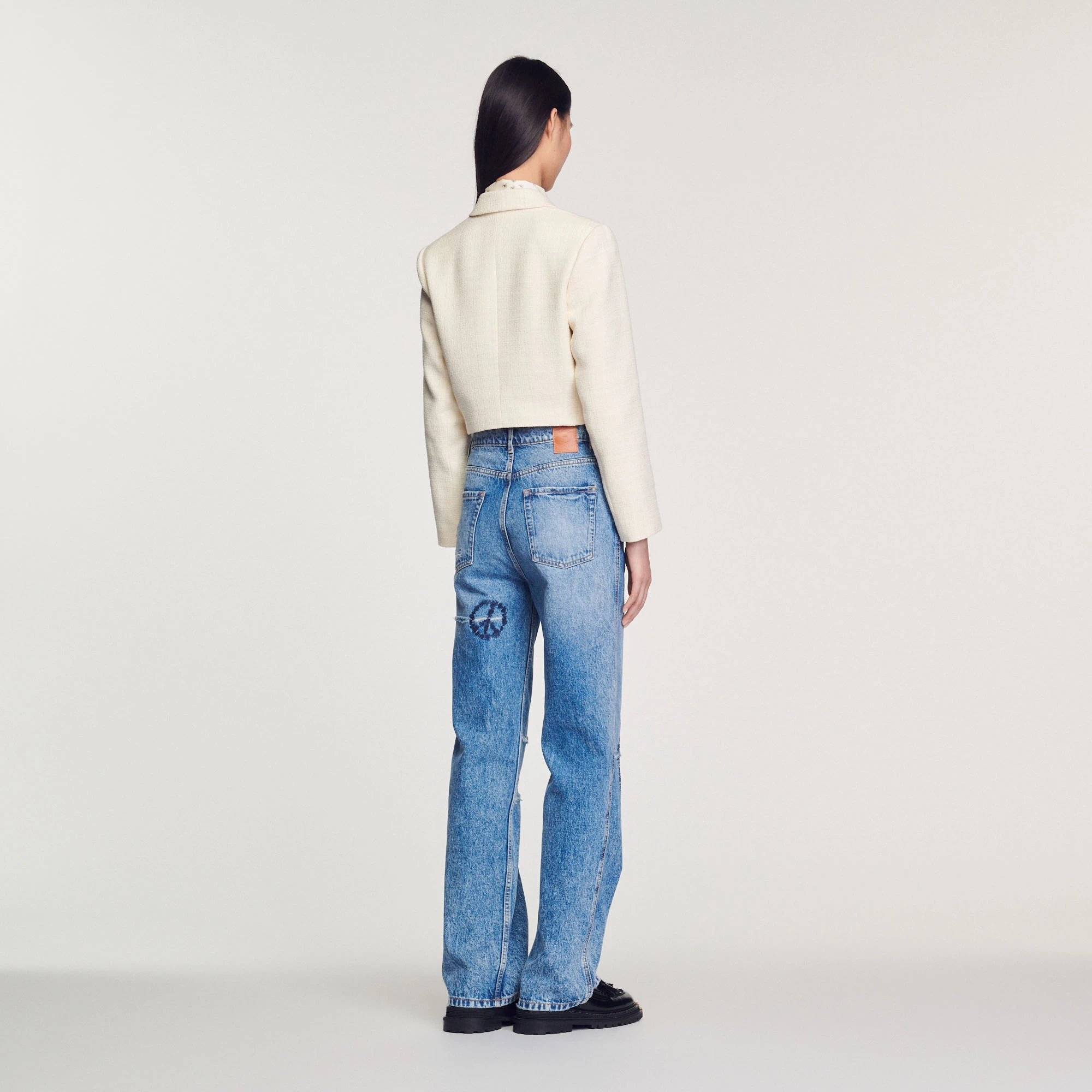 Coupon ???? Sandro Cropped Tweed Button-up Jacket Ecru ???? 5 Coupon ???? Sandro Cropped Tweed Button-up Jacket Ecru ???? - Image 5