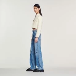 Coupon ???? Sandro Cropped Tweed Button-up Jacket Ecru ???? 12 Coupon ???? Sandro Cropped Tweed Button-up Jacket Ecru ???? -Sandro Shop Sandro SFPVE00704 11 V 6