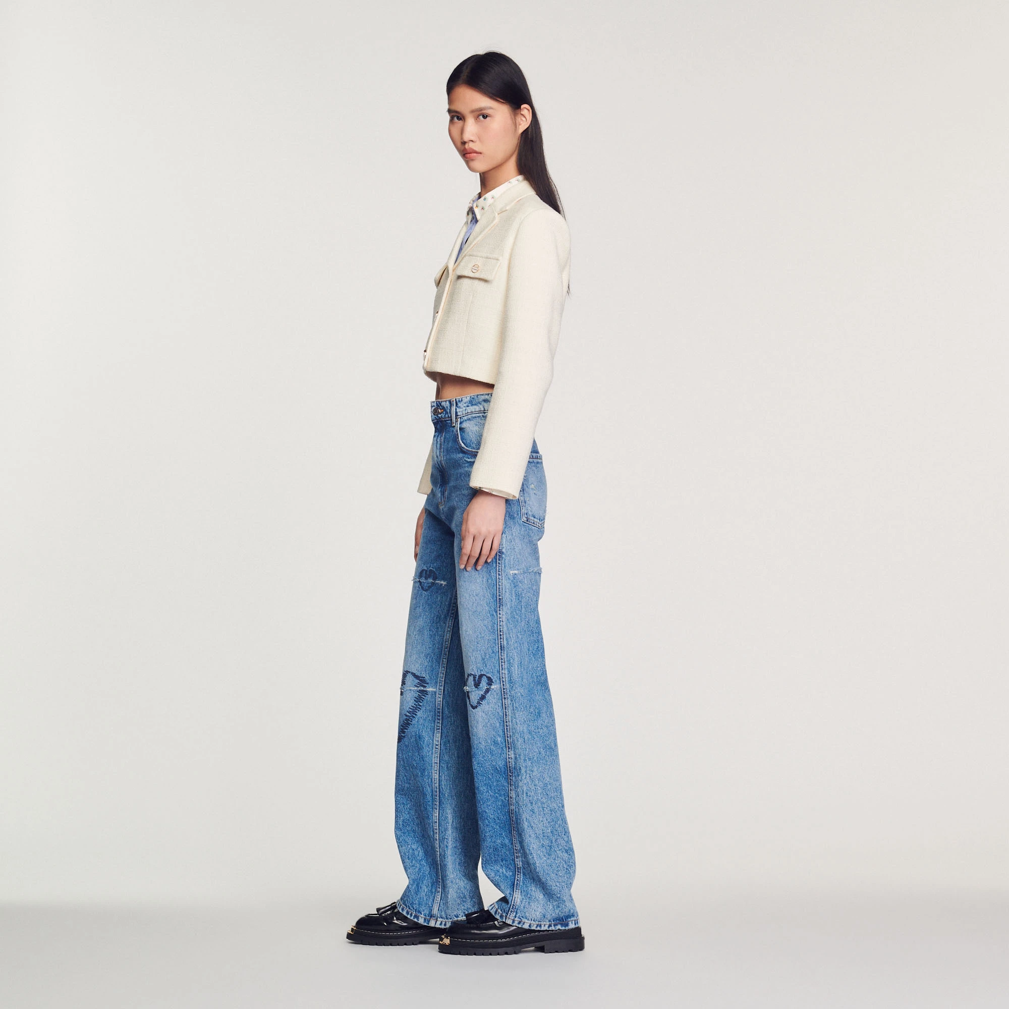 Coupon ???? Sandro Cropped Tweed Button-up Jacket Ecru ???? 6 Coupon ???? Sandro Cropped Tweed Button-up Jacket Ecru ???? - Image 6