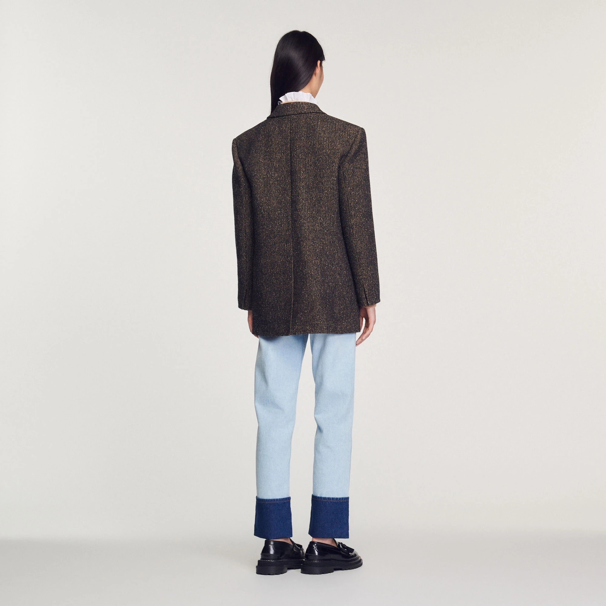 Top 10 ✨ Sandro Tailored Jacket With Embellished Brooch Brown ❤️ 5 Top 10 ✨ Sandro Tailored Jacket With Embellished Brooch Brown ❤️ - Image 5