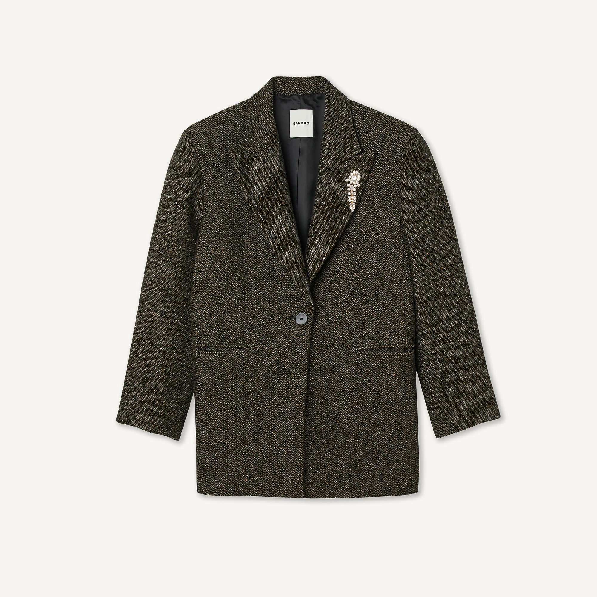 Top 10 ✨ Sandro Tailored Jacket With Embellished Brooch Brown ❤️ 7 Top 10 ✨ Sandro Tailored Jacket With Embellished Brooch Brown ❤️ - Image 7